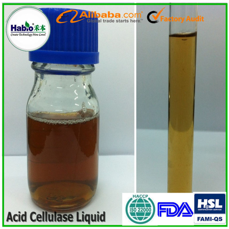 Habio celulosa 20.000 ~ 40.000 u/g Polvo líquido soluble en agua Alta eficiencia para el procesamiento de alimentos